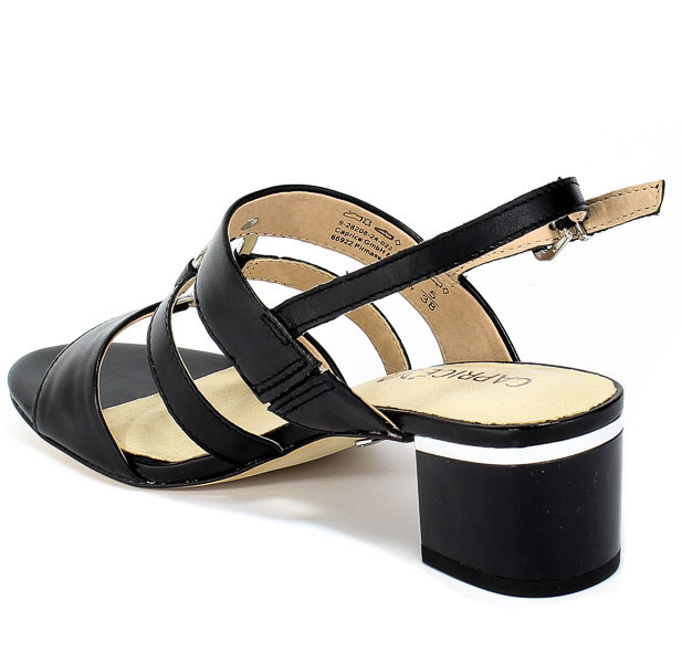 Sandały Caprice 9-28208-24 022 Black Nappa Czarny Skóra