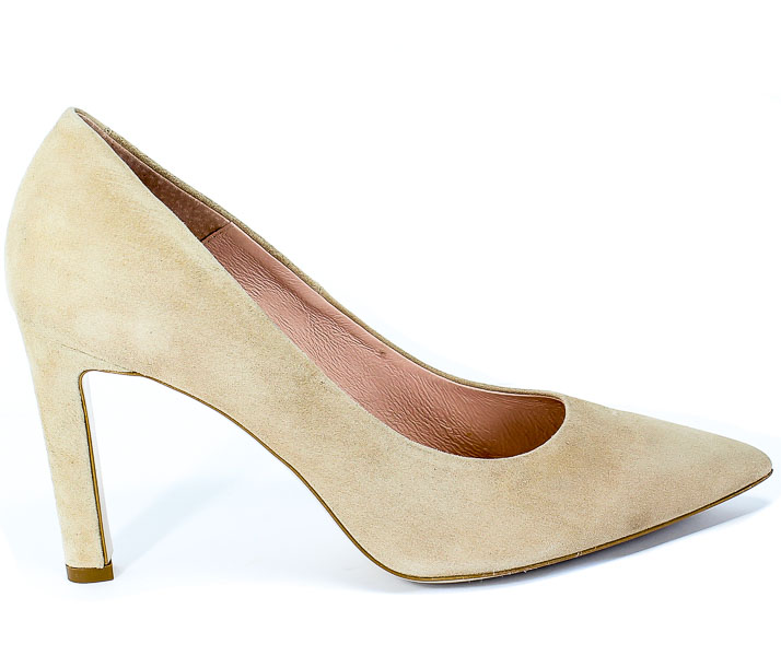 Szpilki Bravo Moda 1785 Beż jansy zamsz