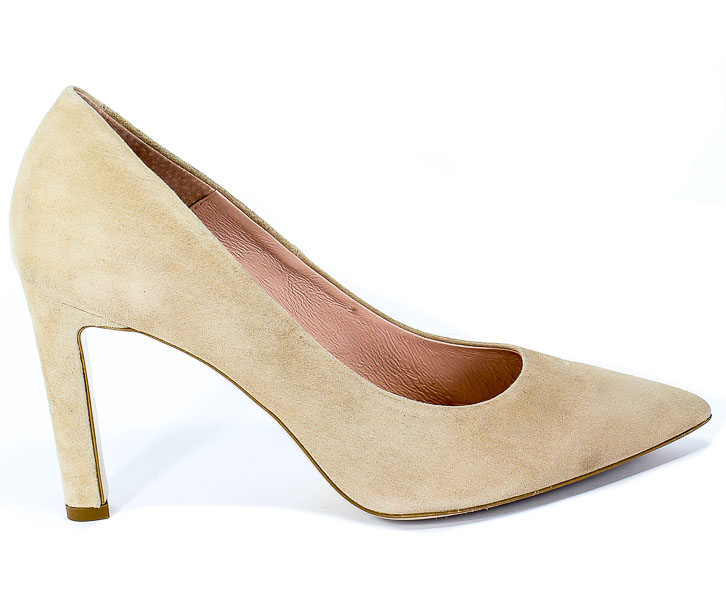 Szpilki Bravo Moda 1785 Beż jansy zamsz
