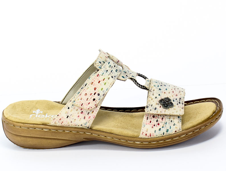 Klapki Rieker 60829-60 Beige