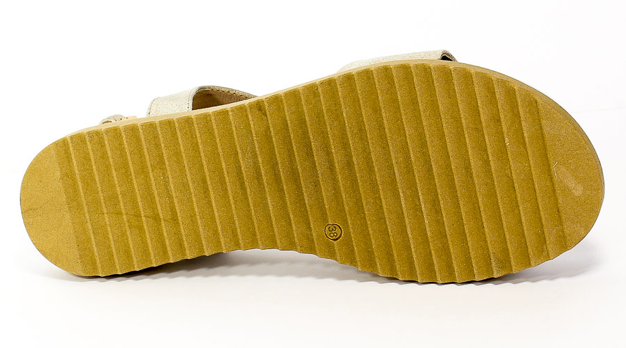 Sandały Carinii B5456-F76-000-000-986 Złoty Skóra