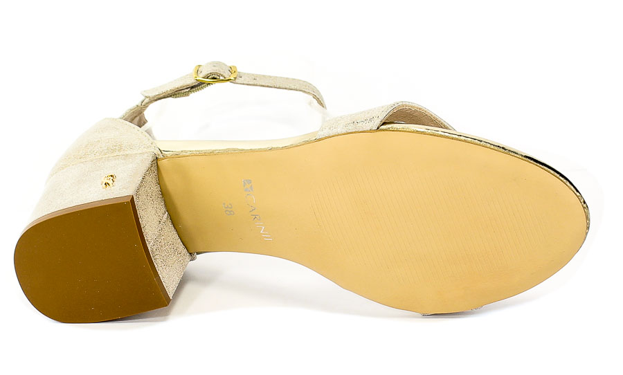 Sandały Carinii B5380-F76-000-000-D76 Złoty Skóra