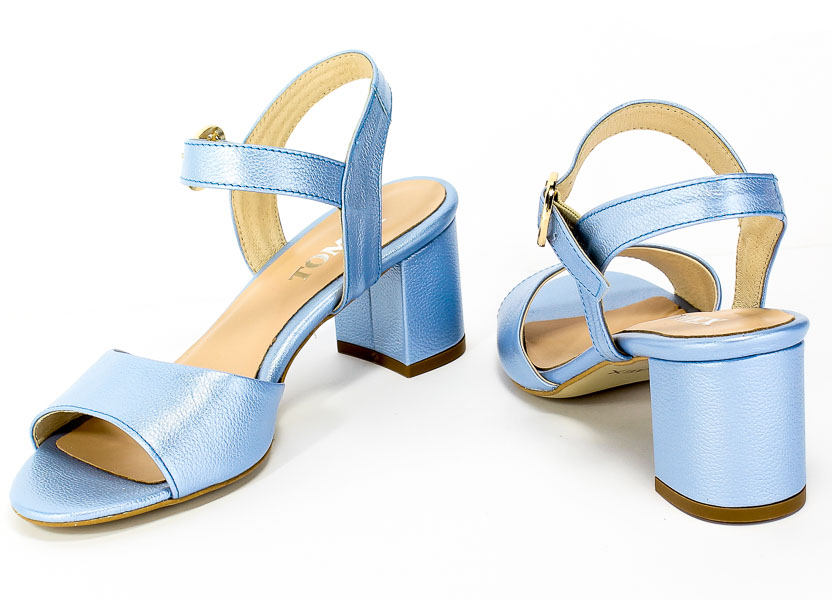 Sandały Tomex 1522 Blue Metallic Niebieski Skóra