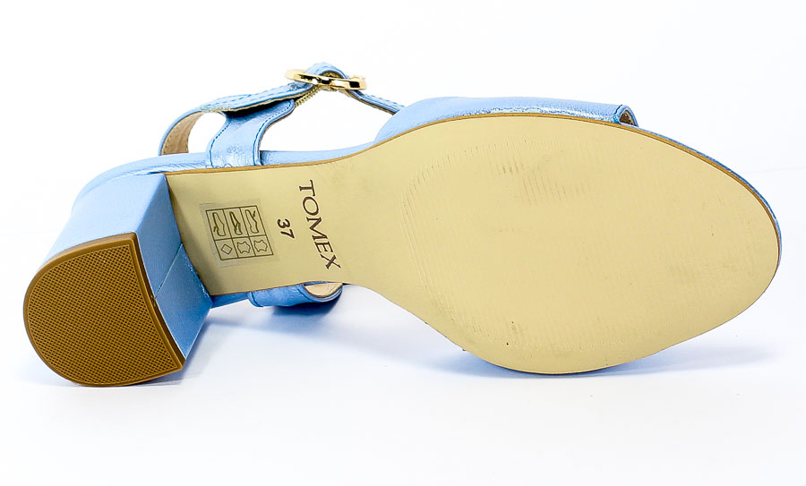 Sandały Tomex 1522 Blue Metallic Niebieski Skóra