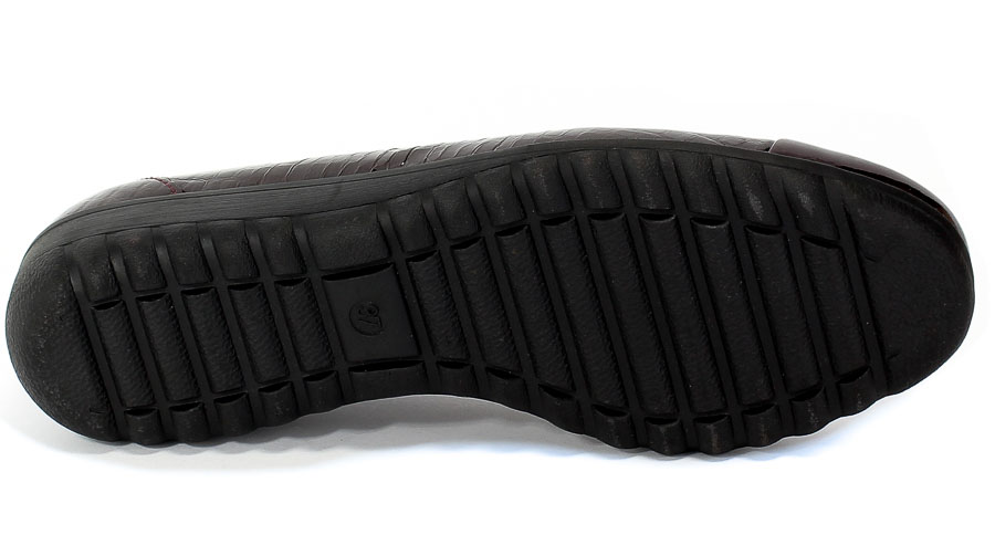 Baleriny Caprice 9-22103-25 538 Bordeaux Cro.C Skóra