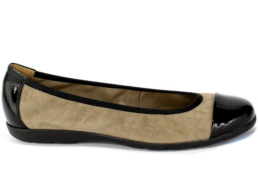 Baleriny Caprice 9-22152-25 345 Taupe Comb Beż Skóra