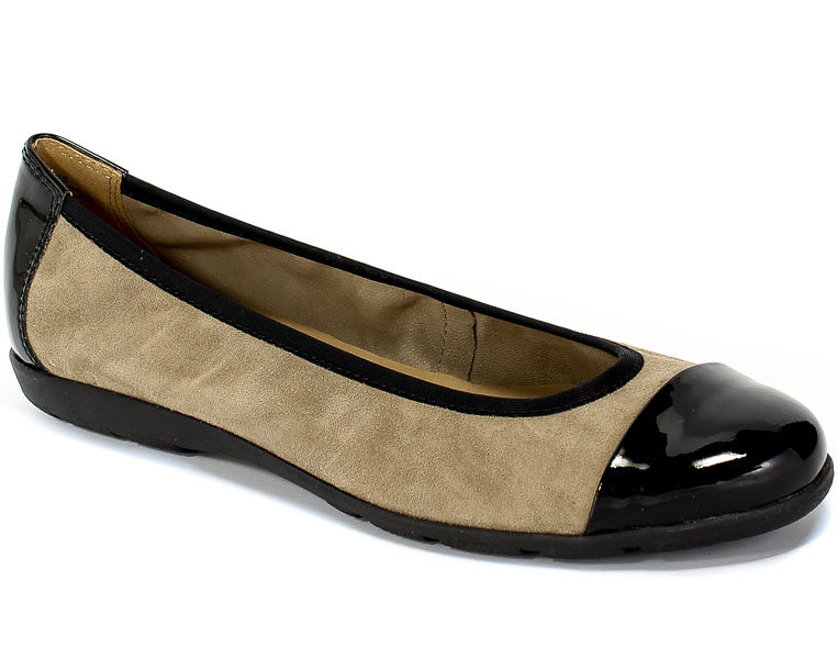 Baleriny Caprice 9-22152-25 345 Taupe Comb Beż Skóra