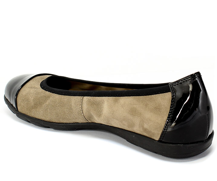 Baleriny Caprice 9-22152-25 345 Taupe Comb Beż Skóra