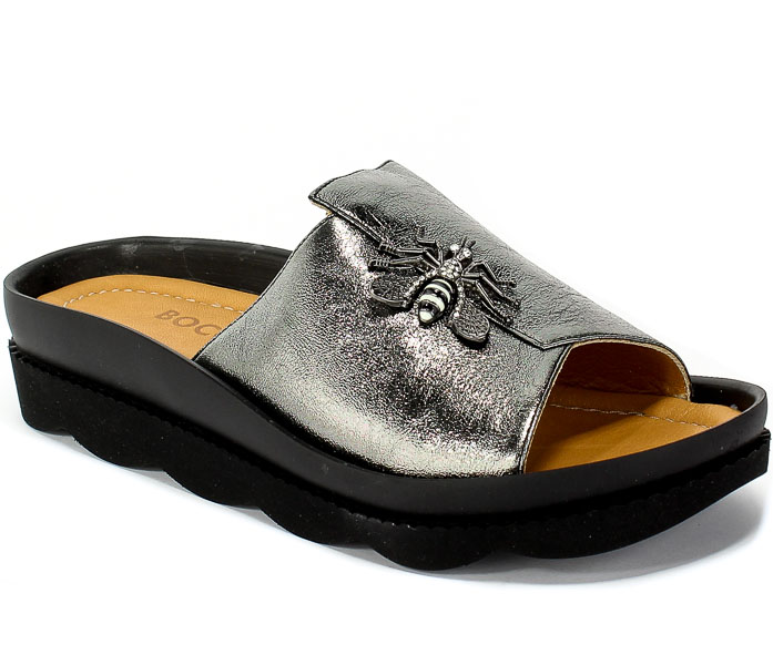 Klapki Boccato 031.771 66 Srebro Skóra