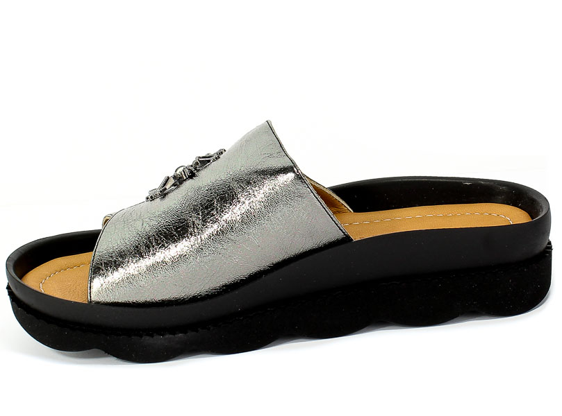 Klapki Boccato 031.771 66 Srebro Skóra