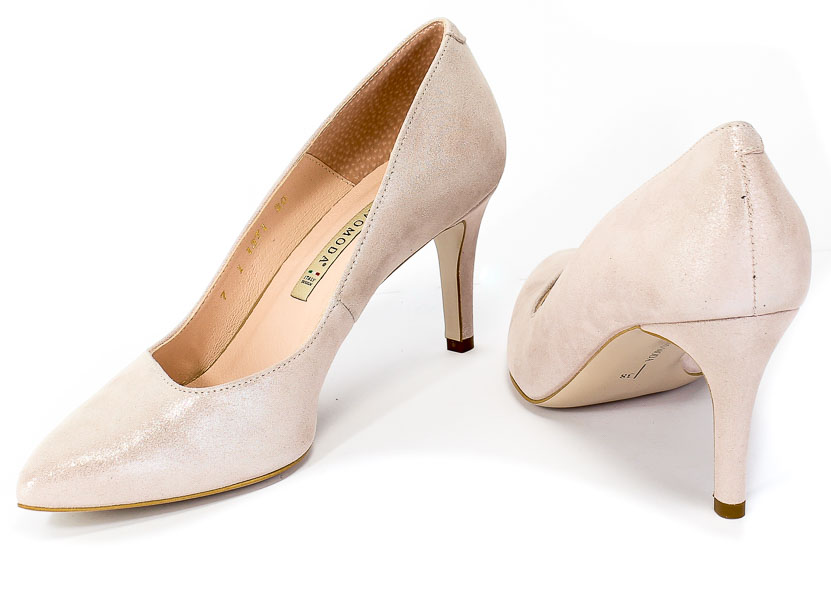 Szpilki Bravo Moda 1371 Lam.Cipria Róż Skóra