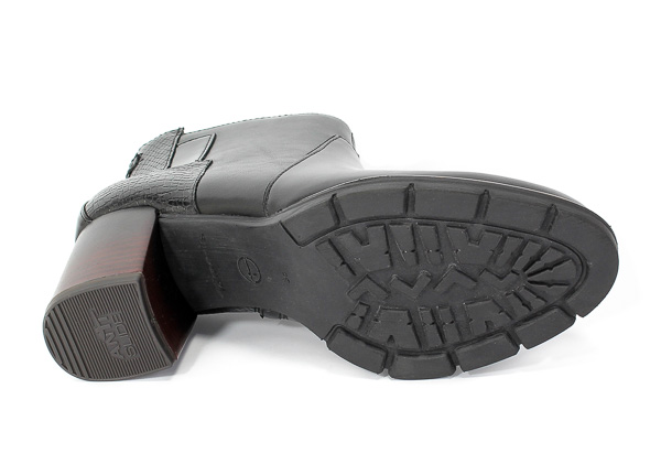 Botki Tamaris 1-25398-25 098 Black Comb Czarny Skóra