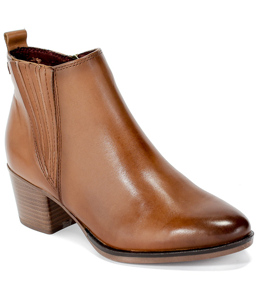 Botki Tamaris 1-25328-25 306 Brandy Brąz Skóra