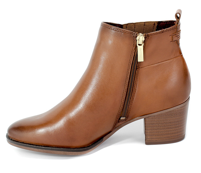 Botki Tamaris 1-25328-25 306 Brandy Brąz Skóra