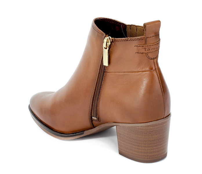 Botki Tamaris 1-25328-25 306 Brandy Brąz Skóra