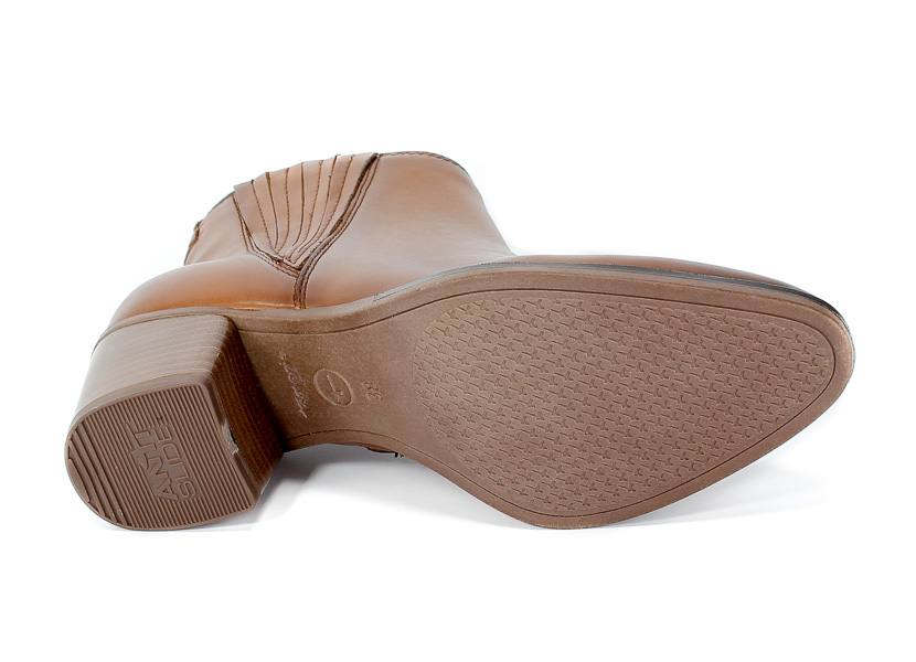 Botki Tamaris 1-25328-25 306 Brandy Brąz Skóra