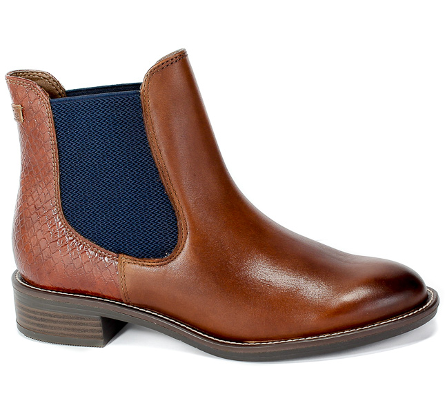 Botki Tamaris 1-25042-25 380 Brandy Croco Brąz Skóra