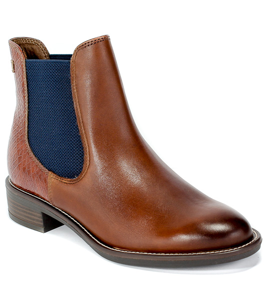 Botki Tamaris 1-25042-25 380 Brandy Croco Brąz Skóra