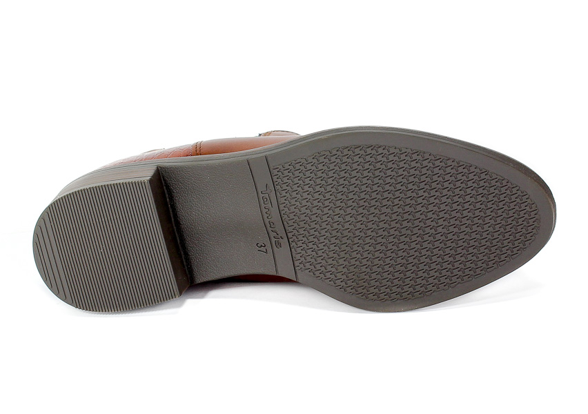 Botki Tamaris 1-25042-25 380 Brandy Croco Brąz Skóra