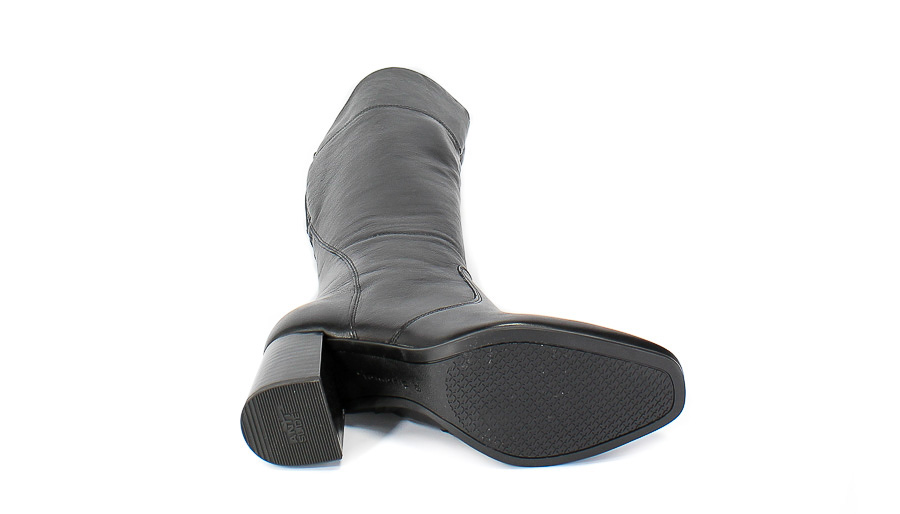 Kozaki Tamaris 1-25515-25 001 Black Czarny Skóra