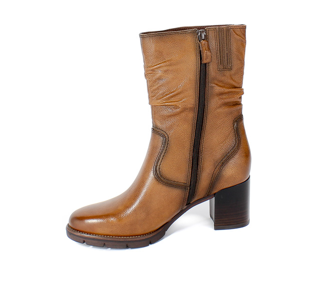 Kozaki Tamaris 1-25352-25 305 Cognac Brąz Skóra
