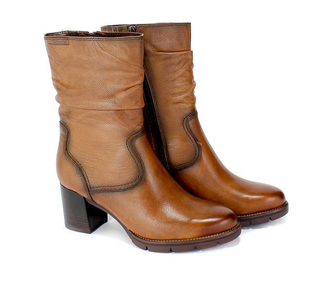 Kozaki Tamaris 1-25352-25 305 Cognac Brąz Skóra