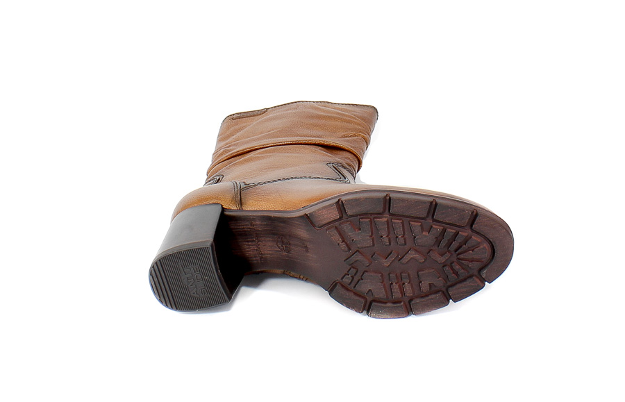 Kozaki Tamaris 1-25352-25 305 Cognac Brąz Skóra