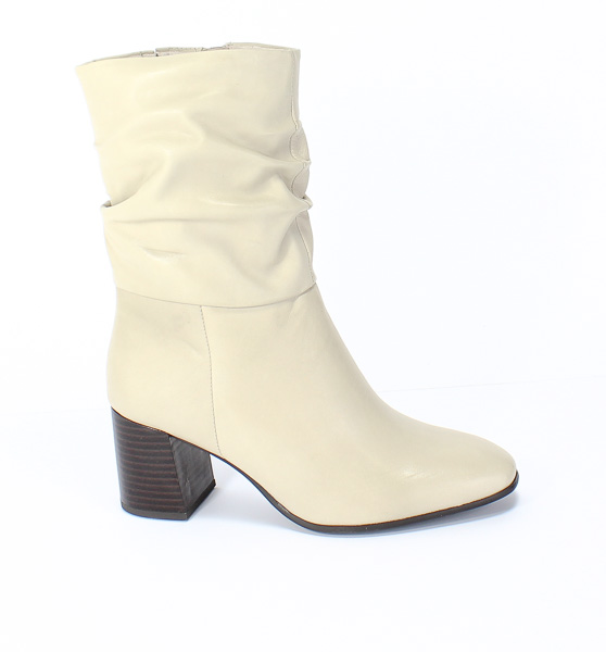 Kozaki Tamaris 1-25345-25 418 Ivory Beż Skóra
