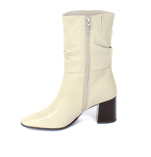 Kozaki Tamaris 1-25345-25 418 Ivory Beż Skóra