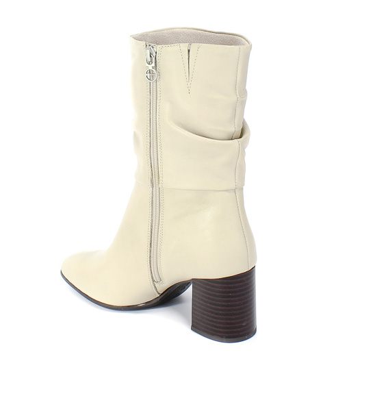 Kozaki Tamaris 1-25345-25 418 Ivory Beż Skóra