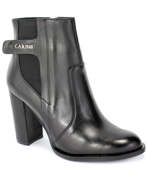 Botki Carinii B5708-E50-000-000-D58 Czarne Skóra