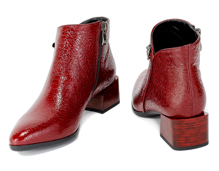 Botki Kaniowski K-0476/0538 Bordo Skóra