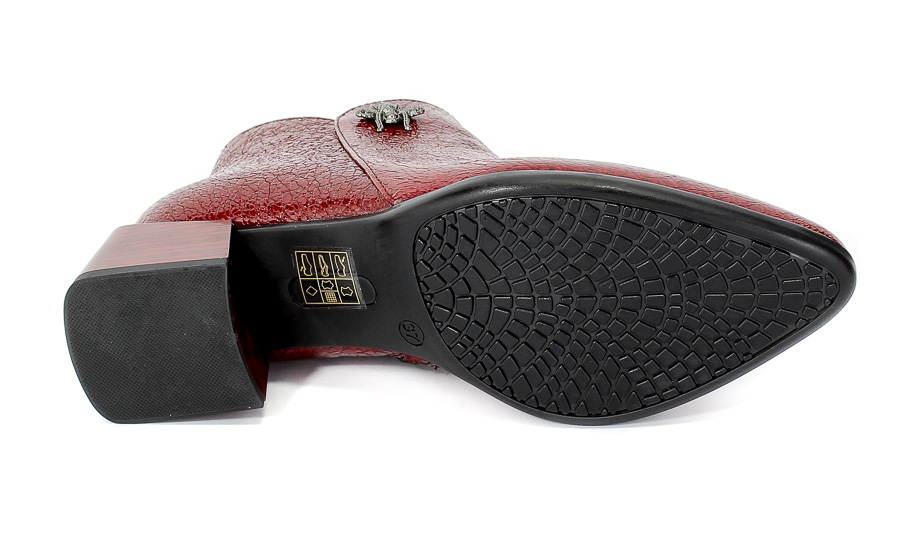 Botki Kaniowski K-0476/0538 Bordo Skóra