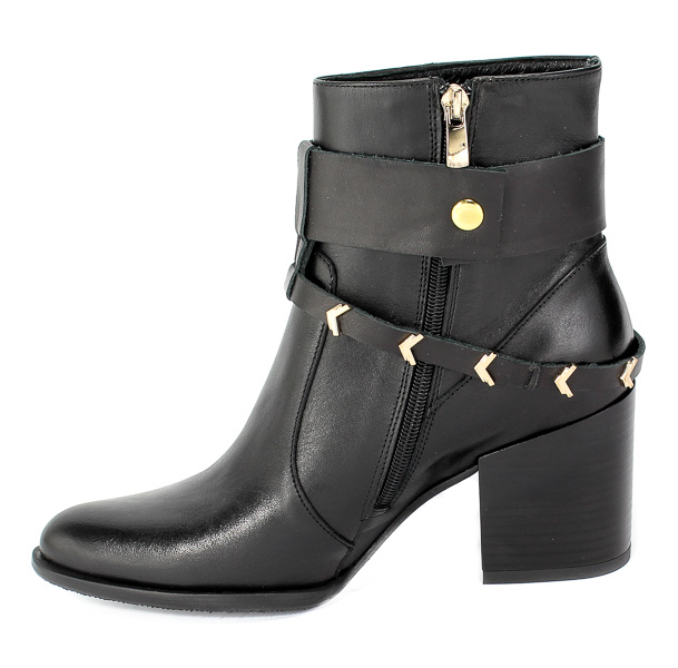 Botki Euro Moda 20 3588/076-P Czarny Skóra