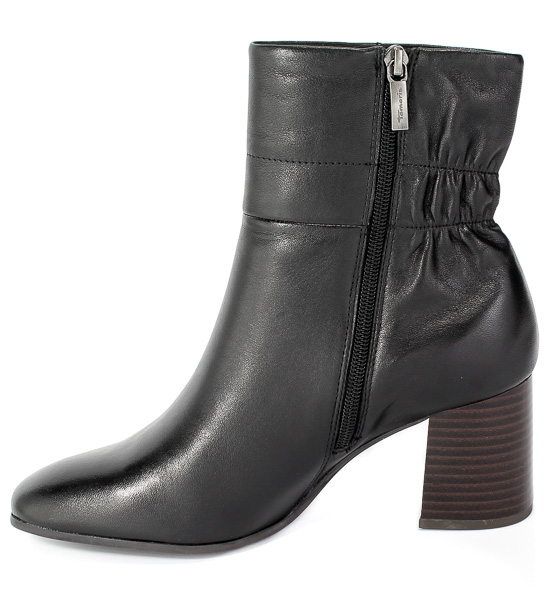 Botki Tamaris 1-25076-25 001 Black Czarny Skóra