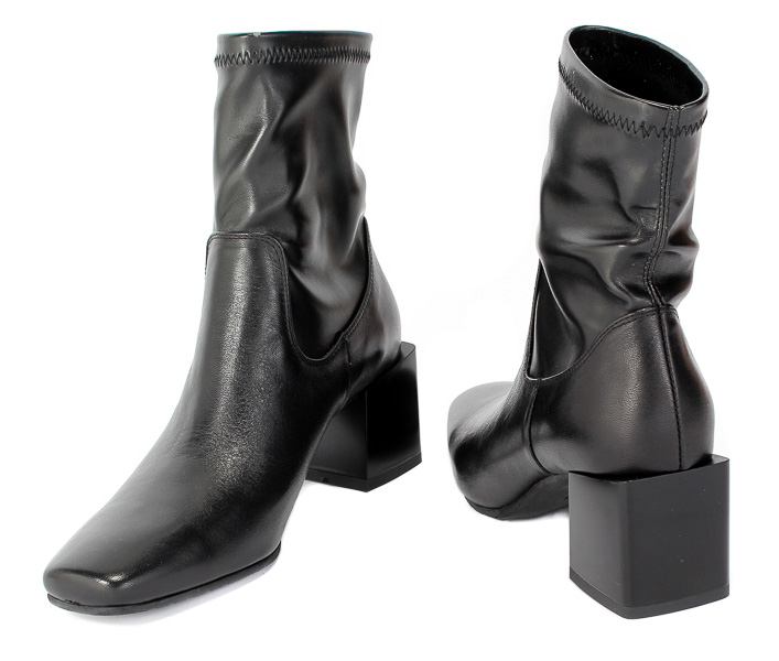 Botki Euro Moda 20 3477/076-P Czarny Skóra