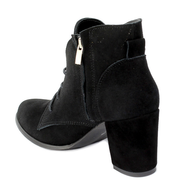 Botki Exquisite 1202 Czarny Zam Skóra