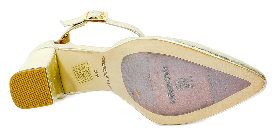Sandały Prestige 2058-Obl Zł-Lico Złoty Skóra