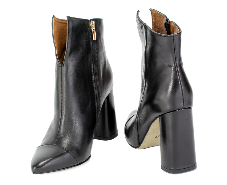 Botki Euro Moda 20 3480/076-P Czarny Skóra