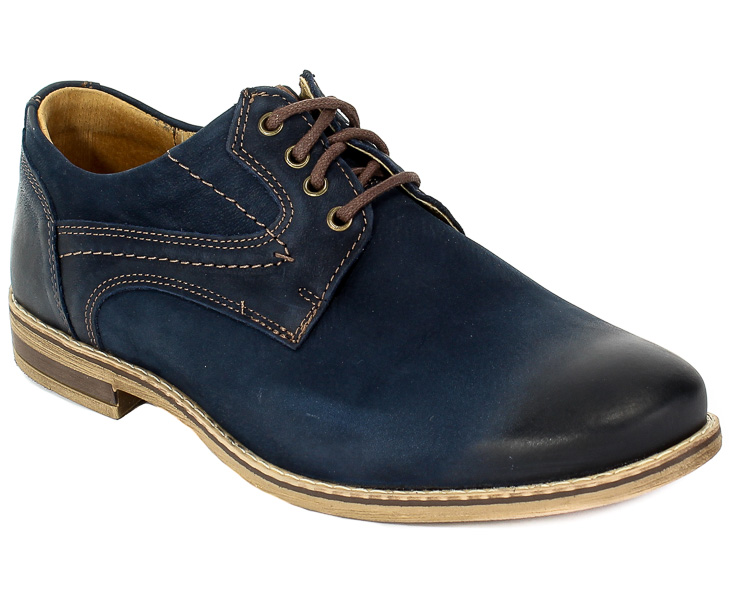 Półbuty Riko 831 Juma Blue/Ax Granat Skóra