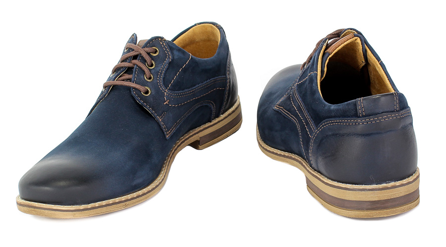 Półbuty Riko 831 Juma Blue/Ax Granat Skóra