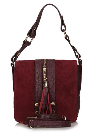 Torebka Toscanio B23 Bordo Skóra