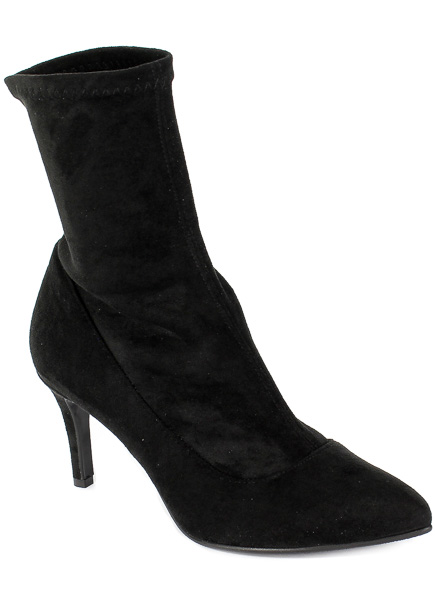 Botki Bravo Moda 2235 Czarny Strecz Skóra