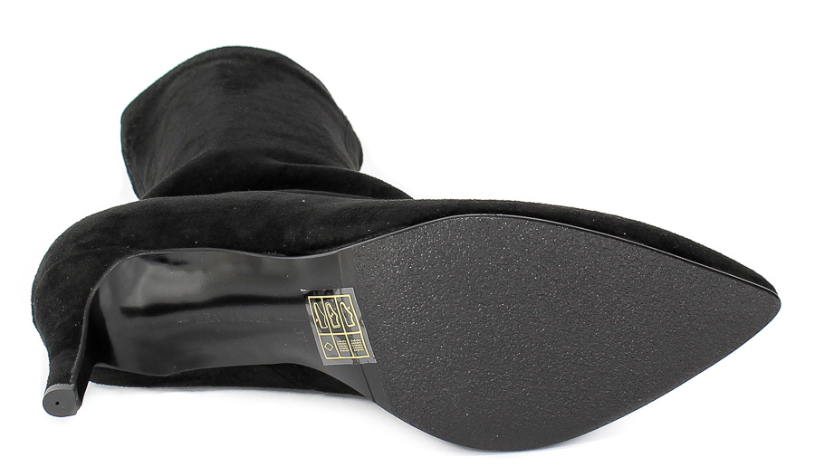 Botki Bravo Moda 2235 Czarny Strecz Skóra