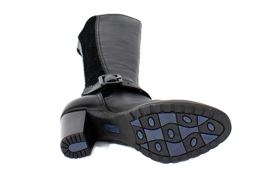 Kozaki Caprice 9-25608-25 019 Black Comb Czarny Skóra