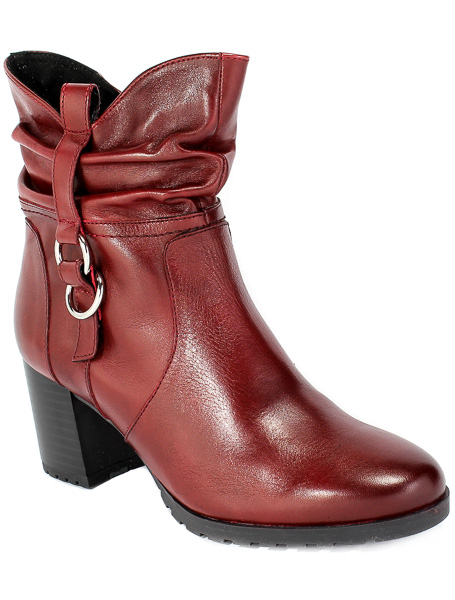 Botki Caprice 9-25405-25 510 Rosso Nappa Czerwony Skóra