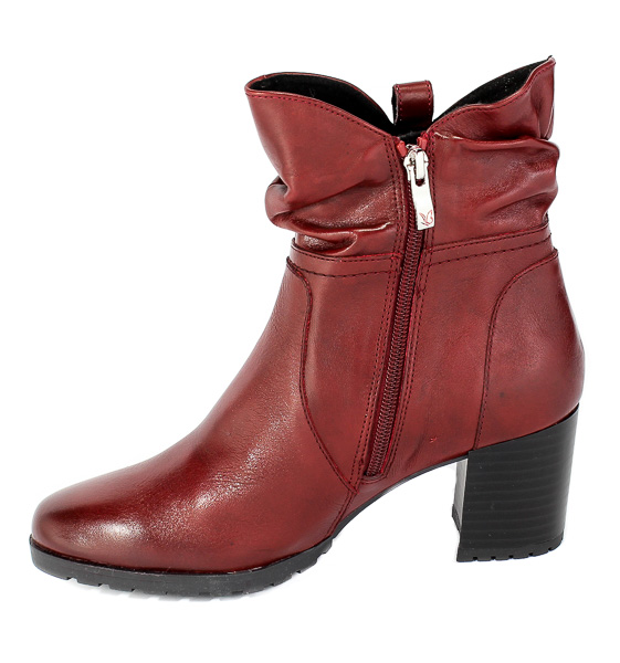 Botki Caprice 9-25405-25 510 Rosso Nappa Czerwony Skóra