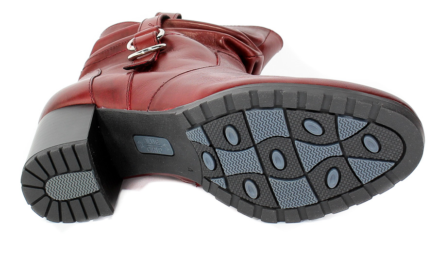 Botki Caprice 9-25405-25 510 Rosso Nappa Czerwony Skóra