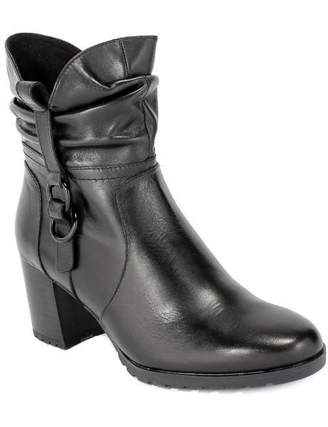 Botki Caprice 9-25405-25 022 Black Nappa Czarny Skóra