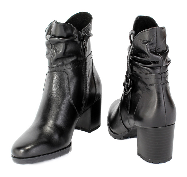 Botki Caprice 9-25405-25 022 Black Nappa Czarny Skóra
